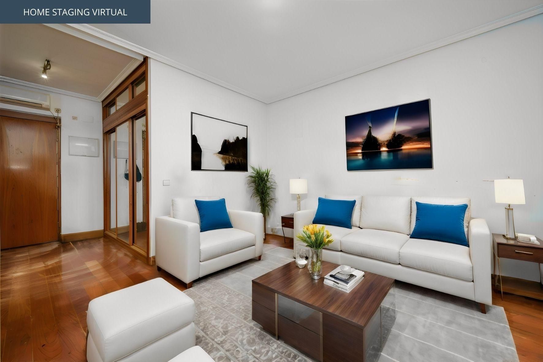 Wohnzimmer von Wohnung zum Verkauf in  Madrid Capital mit Balkon