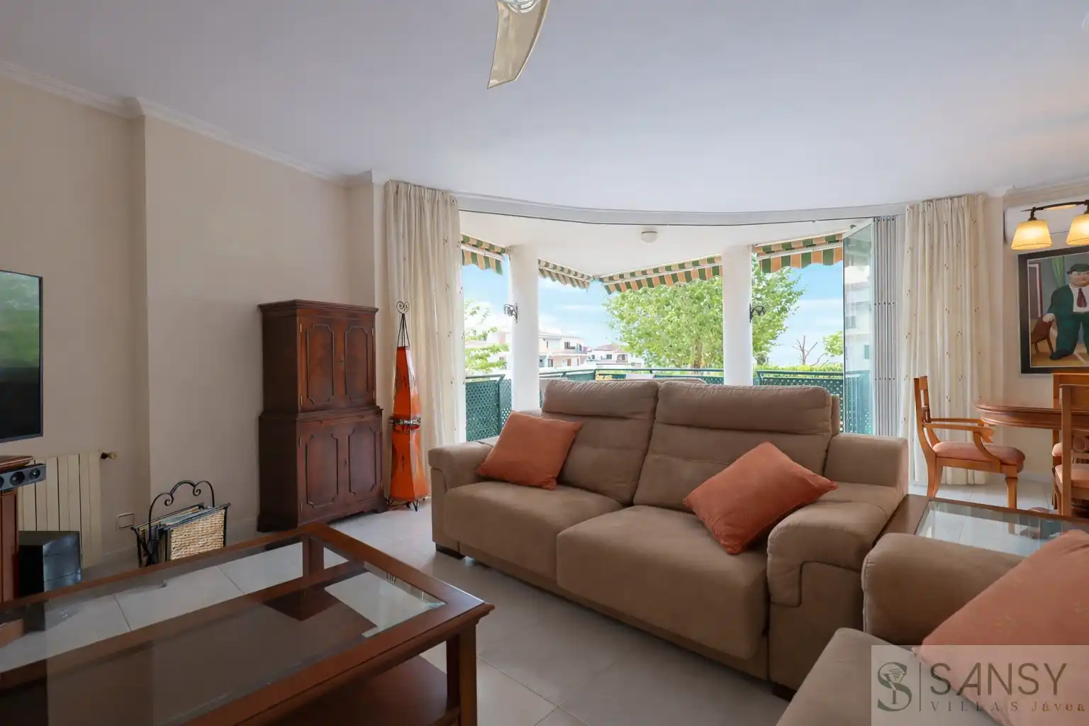 Sala d'estar de Apartament en venda en Jávea / Xàbia amb Aire condicionat, Calefacció i Piscina comunitària