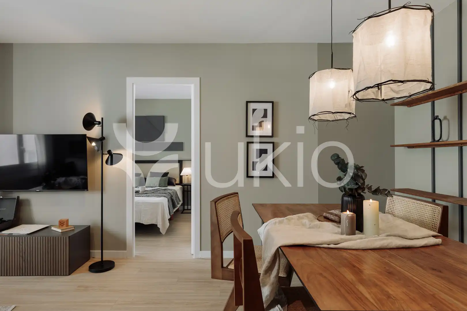 Habitación de Apartamento de alquiler en Barcelona con Aire acondicionado, Calefacción y Amueblado