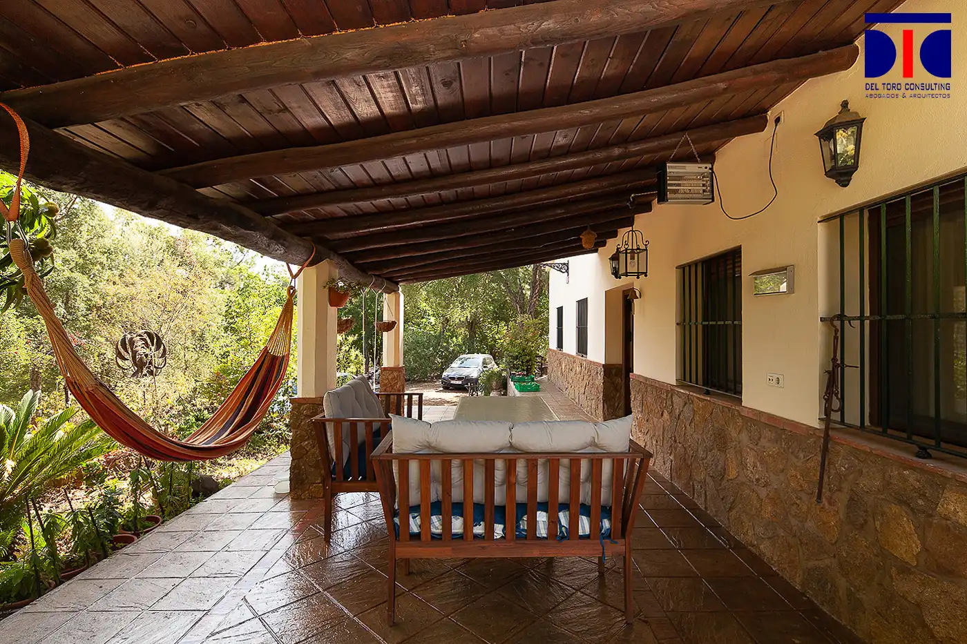 Terraza de Finca rústica en venta en Fuenteheridos con Aire acondicionado, Calefacción y Jardín privado