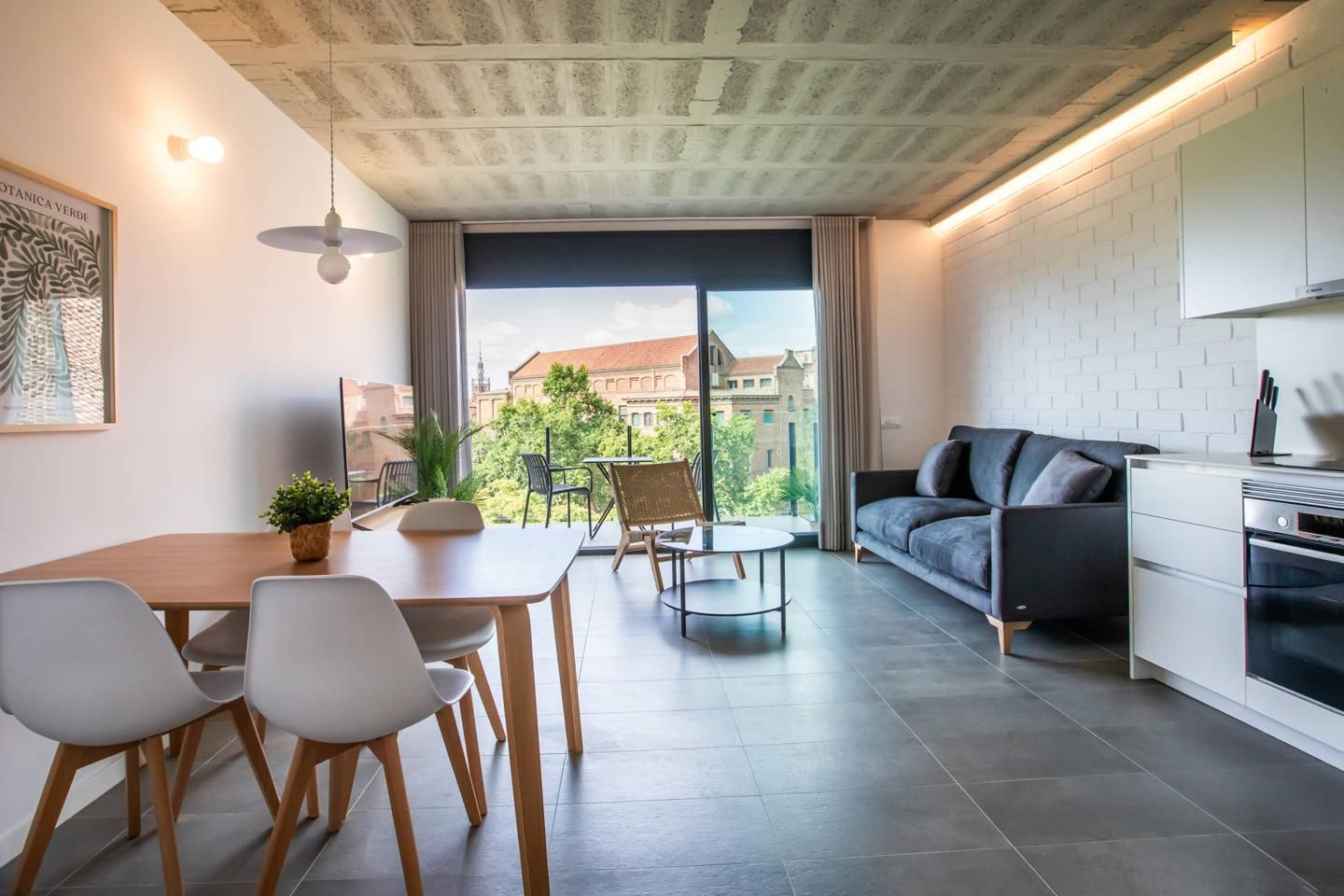 Living room of Flat to rent in  Barcelona Capital  with Air Conditioner and Terrace