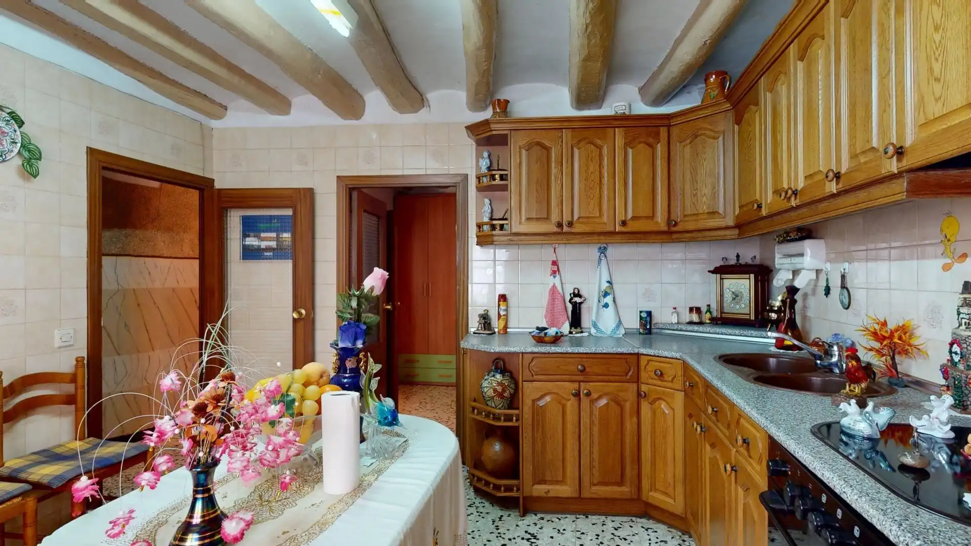 Cocina de Finca rústica en venta en Lumpiaque con Calefacción, Terraza y Amueblado