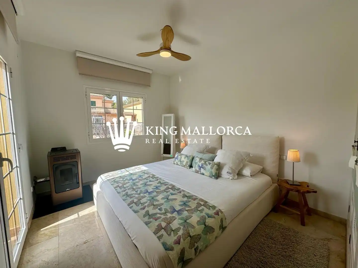Schlafzimmer von Einfamilien-Reihenhaus zur Miete in Calvià mit Klimaanlage, Privatgarten und Terrasse
