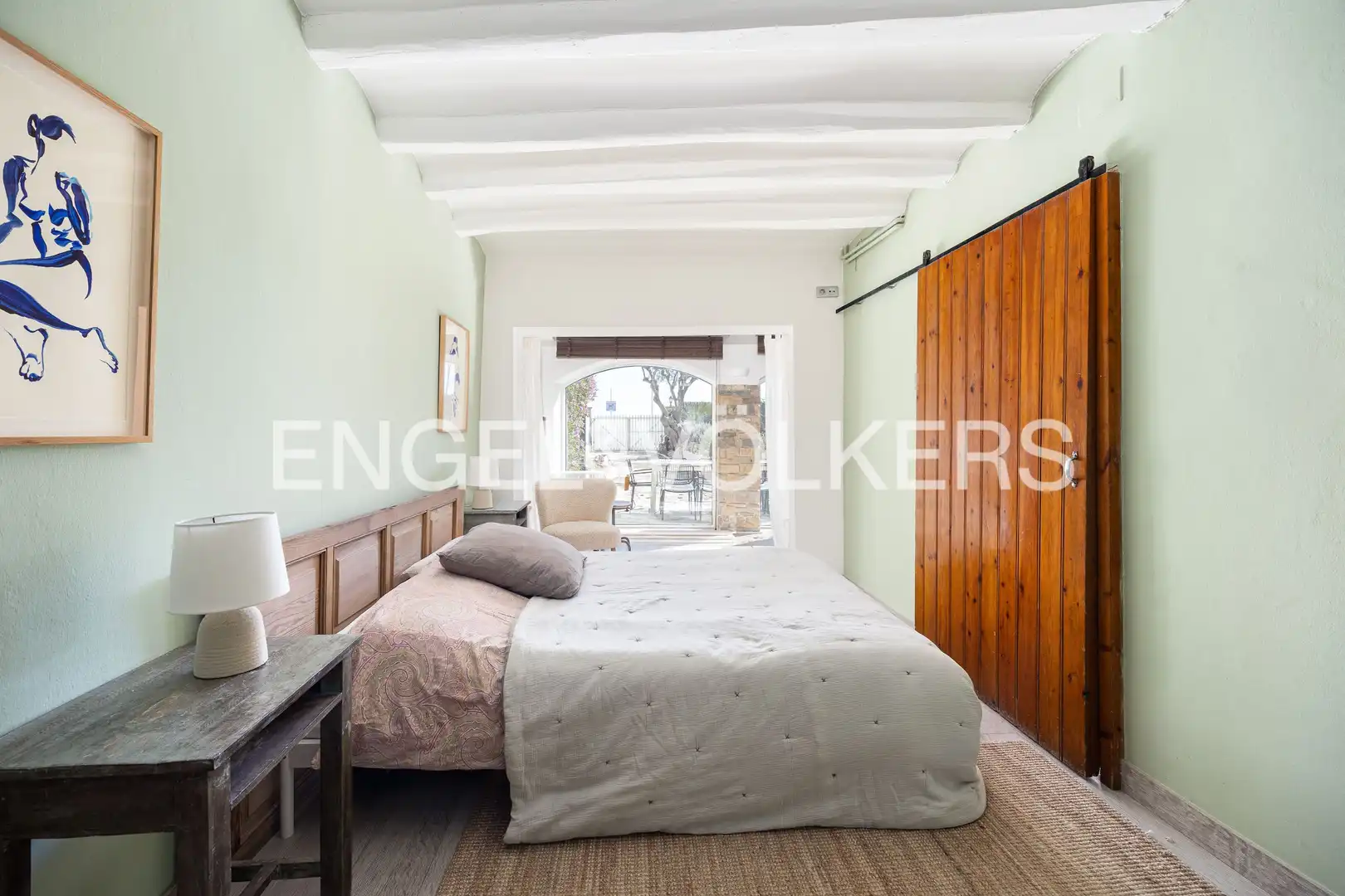Bedroom of Houses for rent in Caldes d'Estrac  with Air Conditioner, Heating and Private garden