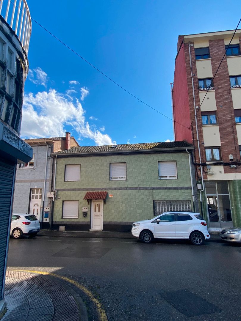 Exterior view of Single-family semi-detached for sale in Langreo  with Heating, Parquet flooring and Storage room