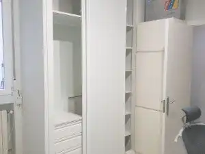 Schlafzimmer von Wohnung zur Miete in Madrid mit Klimaanlage, Heizung und Möbliert