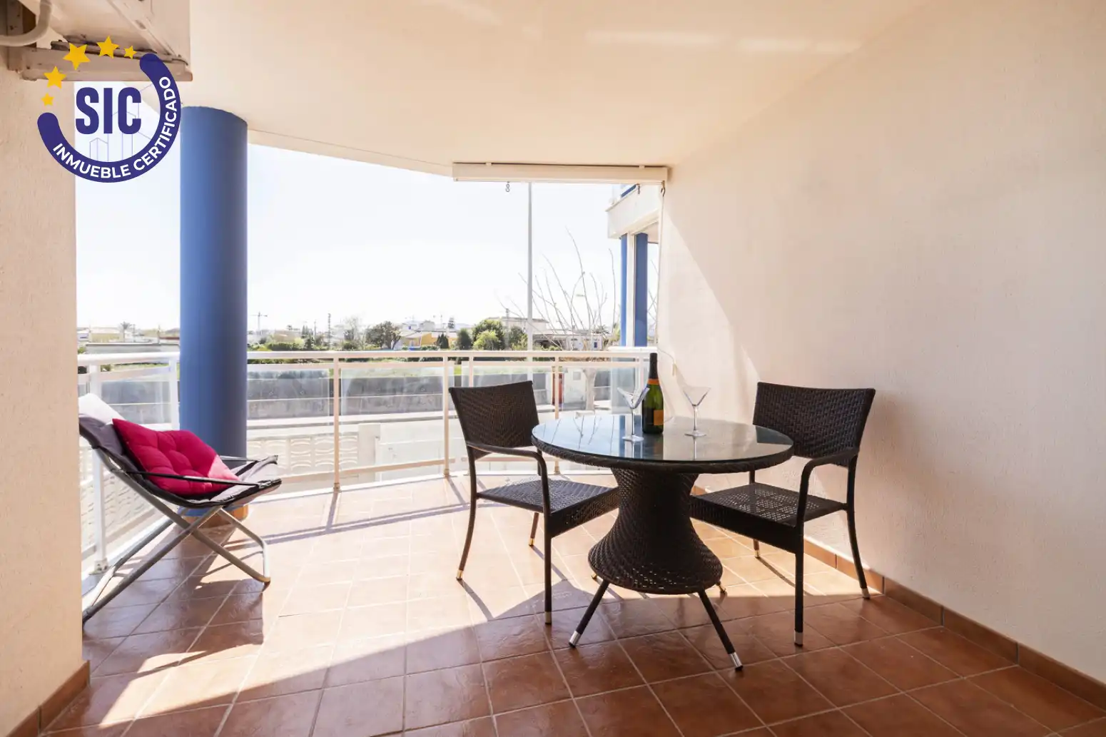 Terrasse von Wohnung zum Verkauf in Piles mit Klimaanlage, Terrasse und Schwimmbad