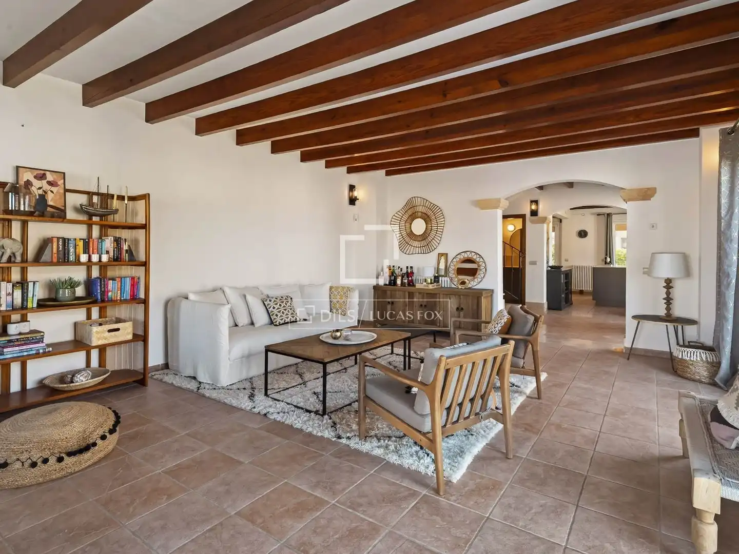 Wohnzimmer von Haus oder Chalet zum Verkauf in Capdepera mit Klimaanlage, Heizung und Privatgarten