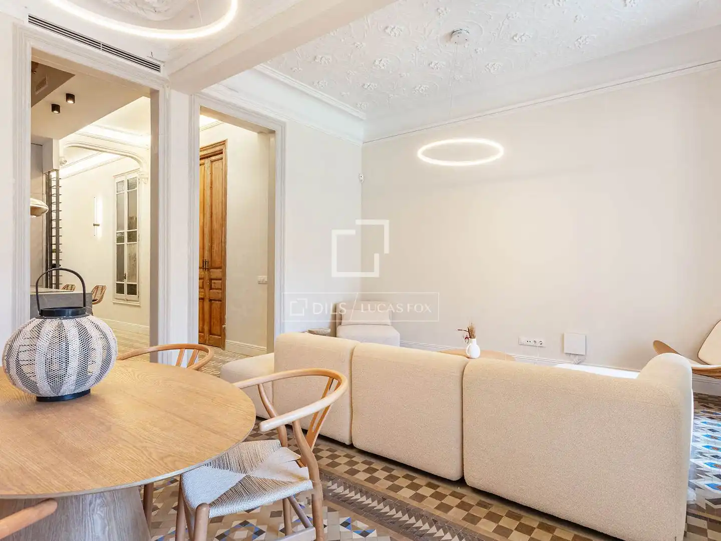 Living room of Flat for sale in Barcelona  with Air Conditioner, Private garden and Terrace