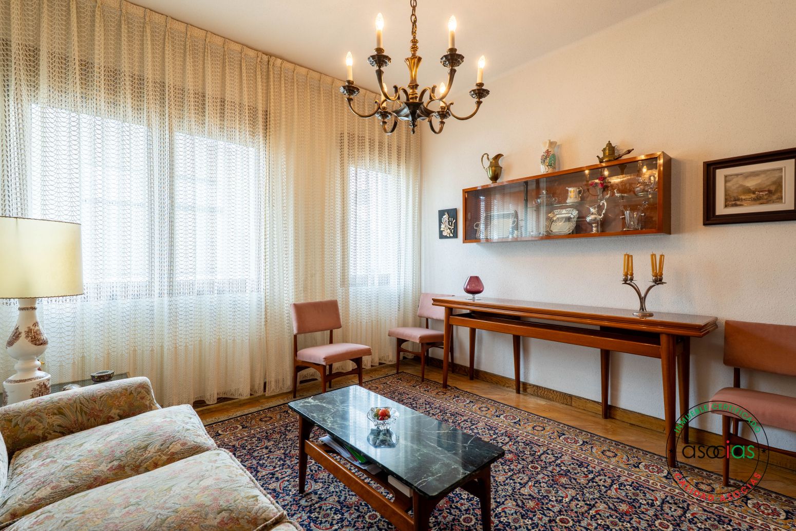 Sala de estar de Piso en venta en Gijón  con Parquet