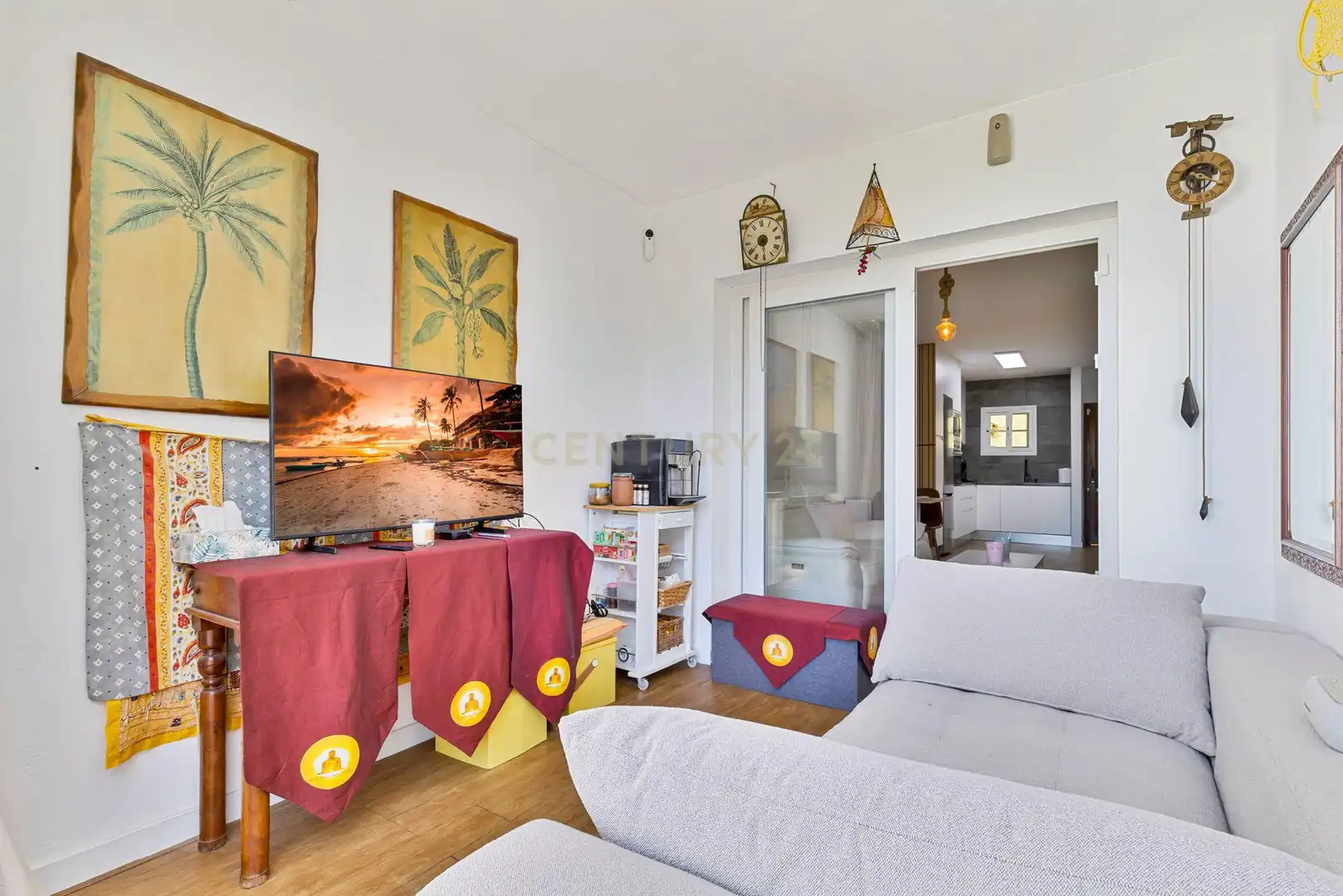 Sala de estar de Planta baja en venta en Mijas con Jardín privado, Piscina y Lavadora