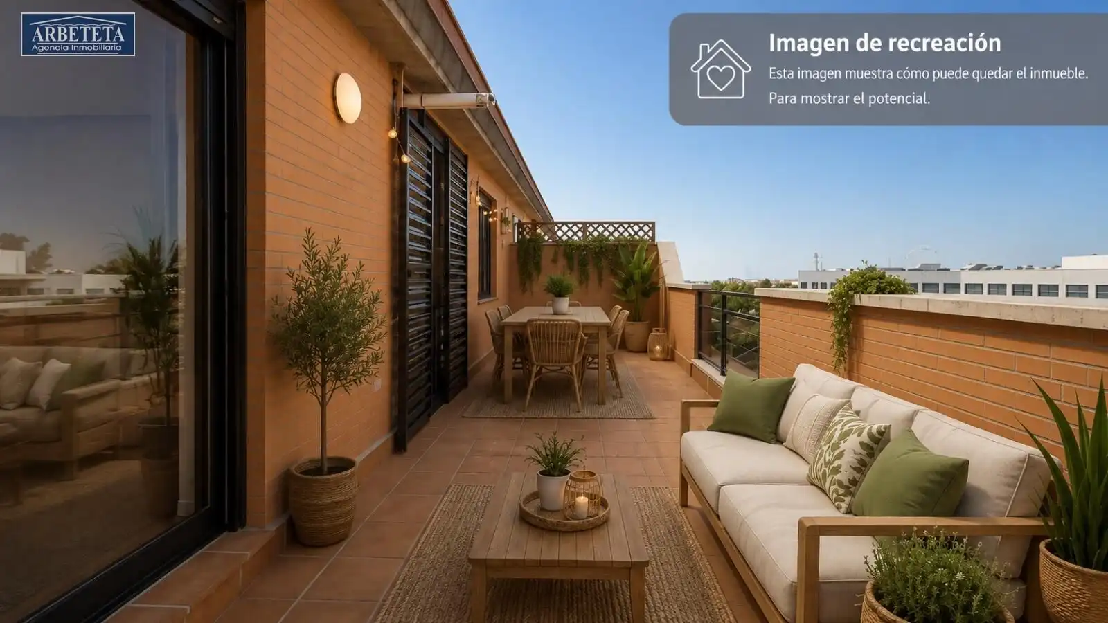 Terraza de Ático en venta en Guadalajara con Calefacción, Terraza y Trastero