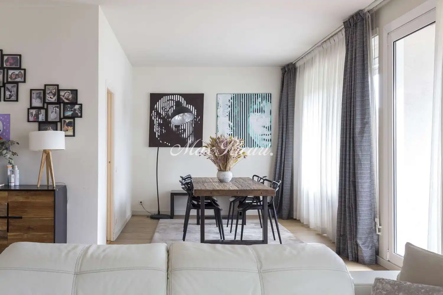 Wohnzimmer von Wohnung zur Miete in Barcelona mit Klimaanlage, Heizung und Terrasse