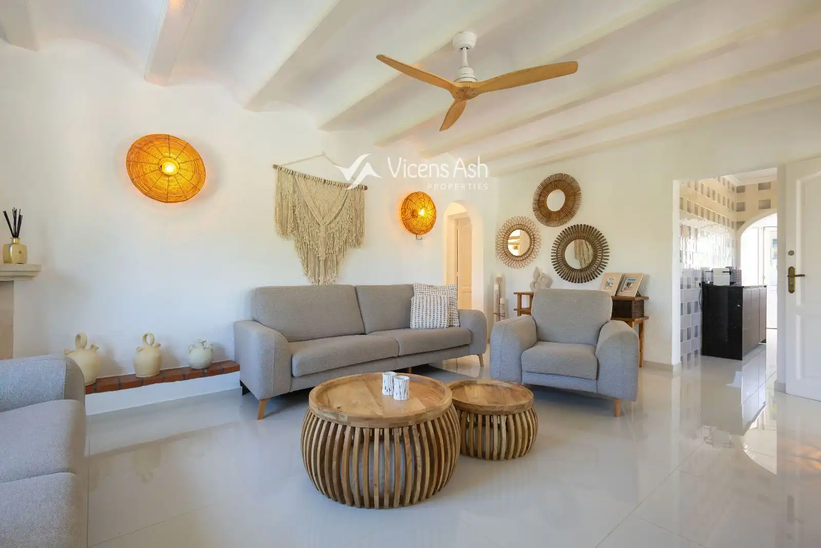 Sala de estar de Casa o chalet en venta en Jávea / Xàbia con Aire acondicionado, Calefacción y Piscina