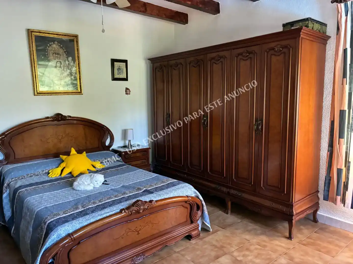 Schlafzimmer von Country house zum Verkauf in Colmenar mit Schwimmbad und Balkon
