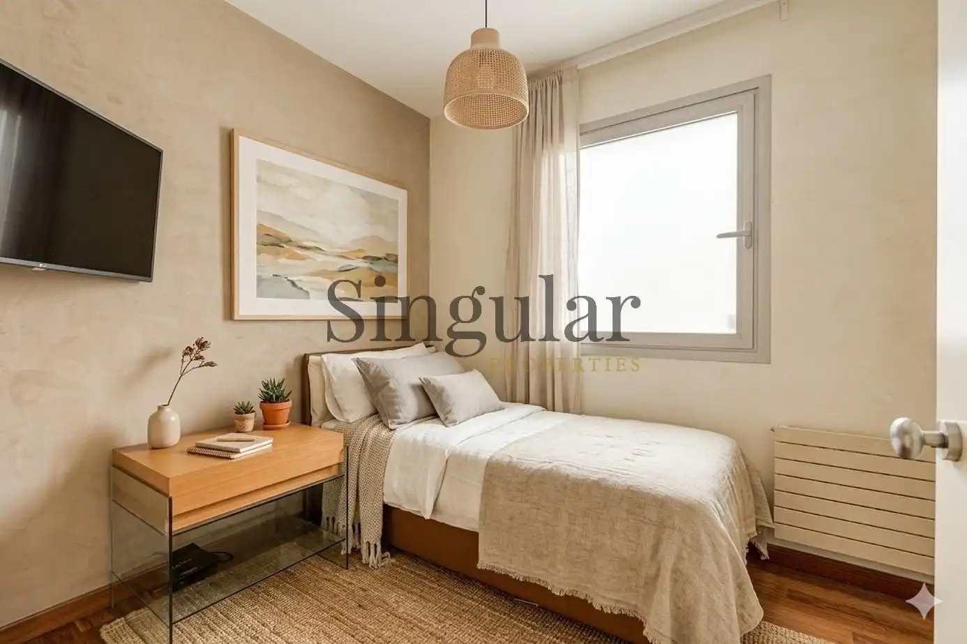 Bedroom of Flat for sale in Barcelona  with Air Conditioner, Heating and Terrace