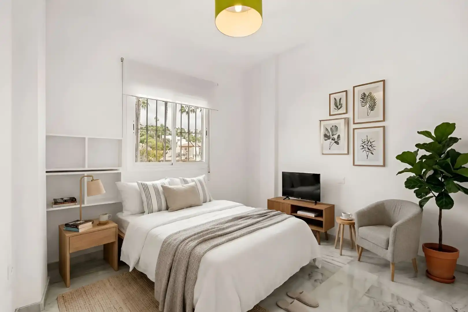 Schlafzimmer von Wohnung zum Verkauf in Marbella mit Klimaanlage, Heizung und Terrasse