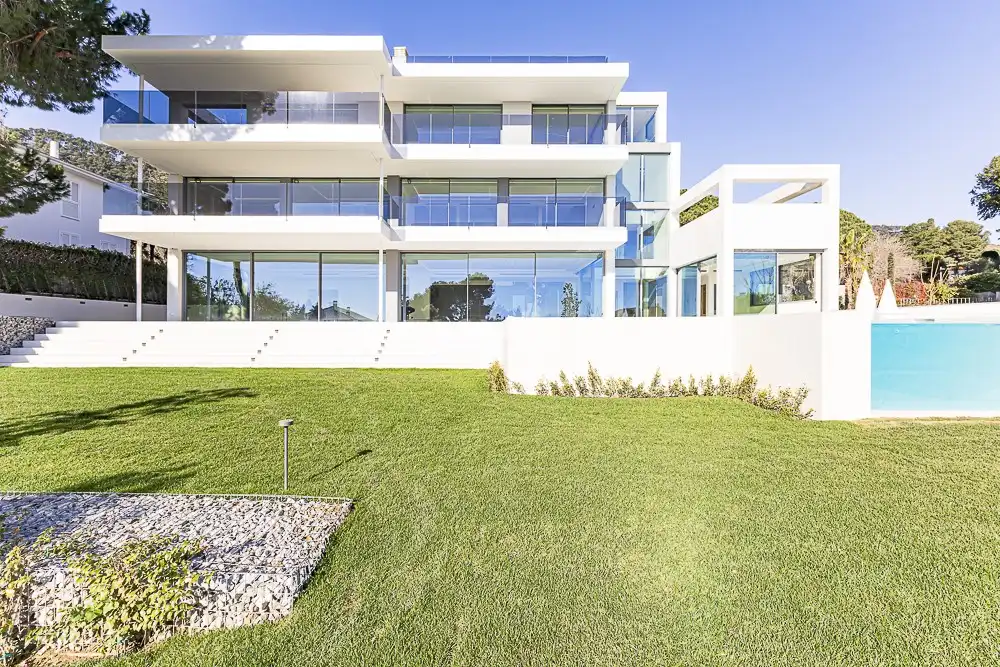 Vista exterior de Casa o chalet en venta en Barcelona con Aire acondicionado, Calefacción y Jardín privado