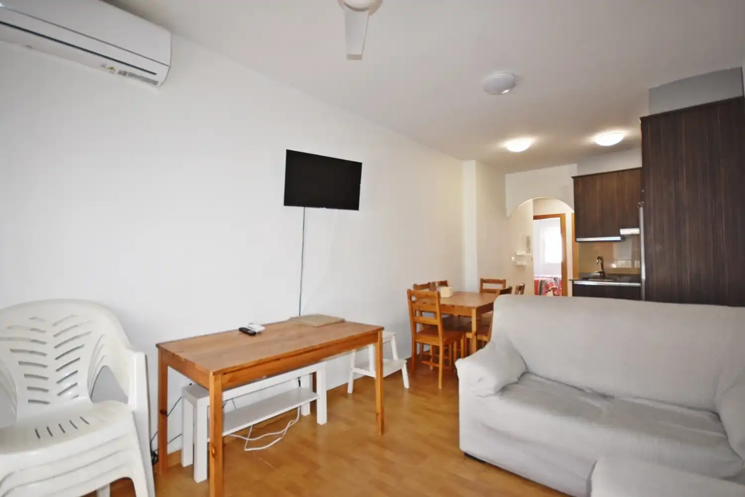 Sala de estar de Apartamento de alquiler en Mazarrón con Aire acondicionado, Calefacción y Terraza