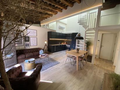 Living room of Attic for sale in  Barcelona Capital  with Air Conditioner, Heating and Private garden