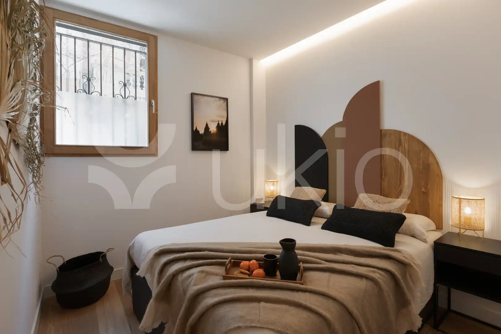 Schlafzimmer von Wohnungen zur Miete in Barcelona mit Klimaanlage, Heizung und Terrasse