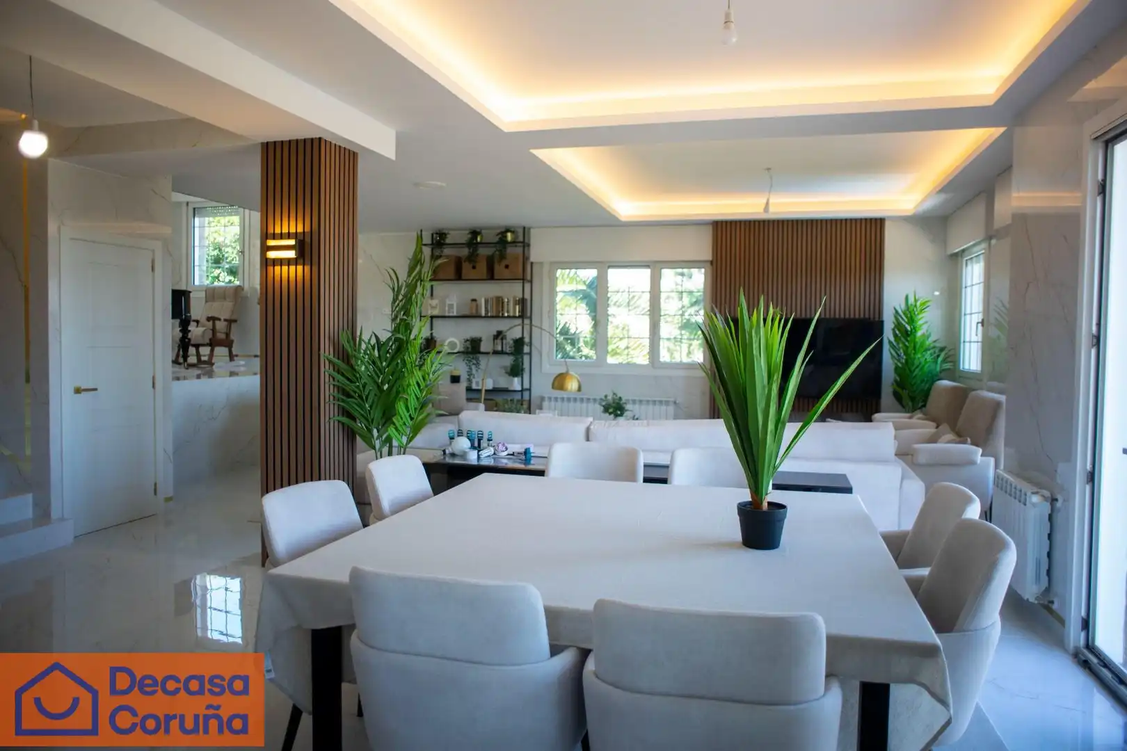 Dining room of Houses for sale in A Coruña Capital   with Heating, Private garden and Terrace