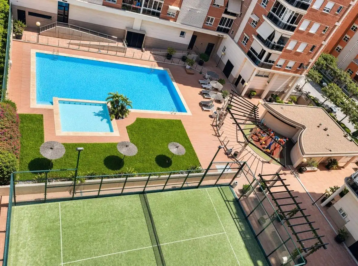Swimming pool of Attic for sale in Alicante / Alacant  with Heating, Private garden and Terrace