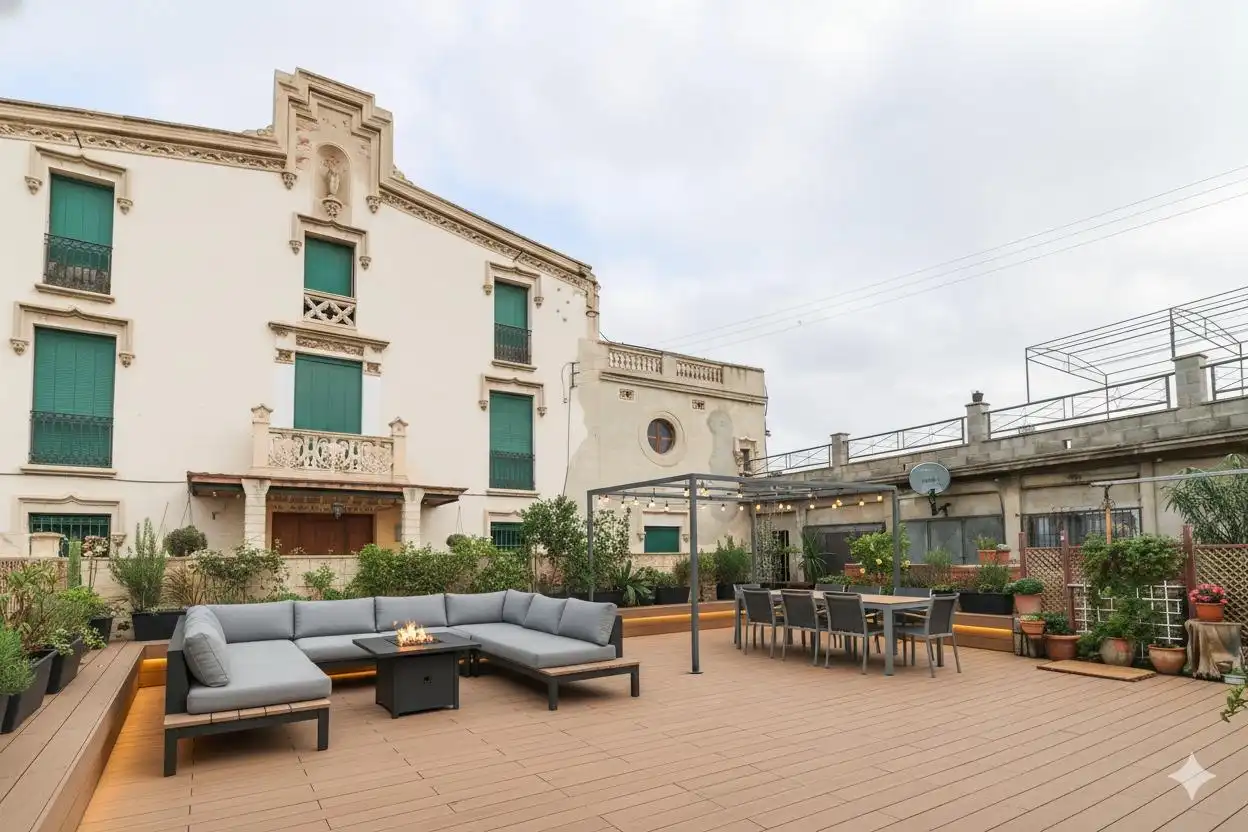 Terrace of Country homes for sale in Sant Boi de Llobregat  with Private garden, Terrace and Storage room