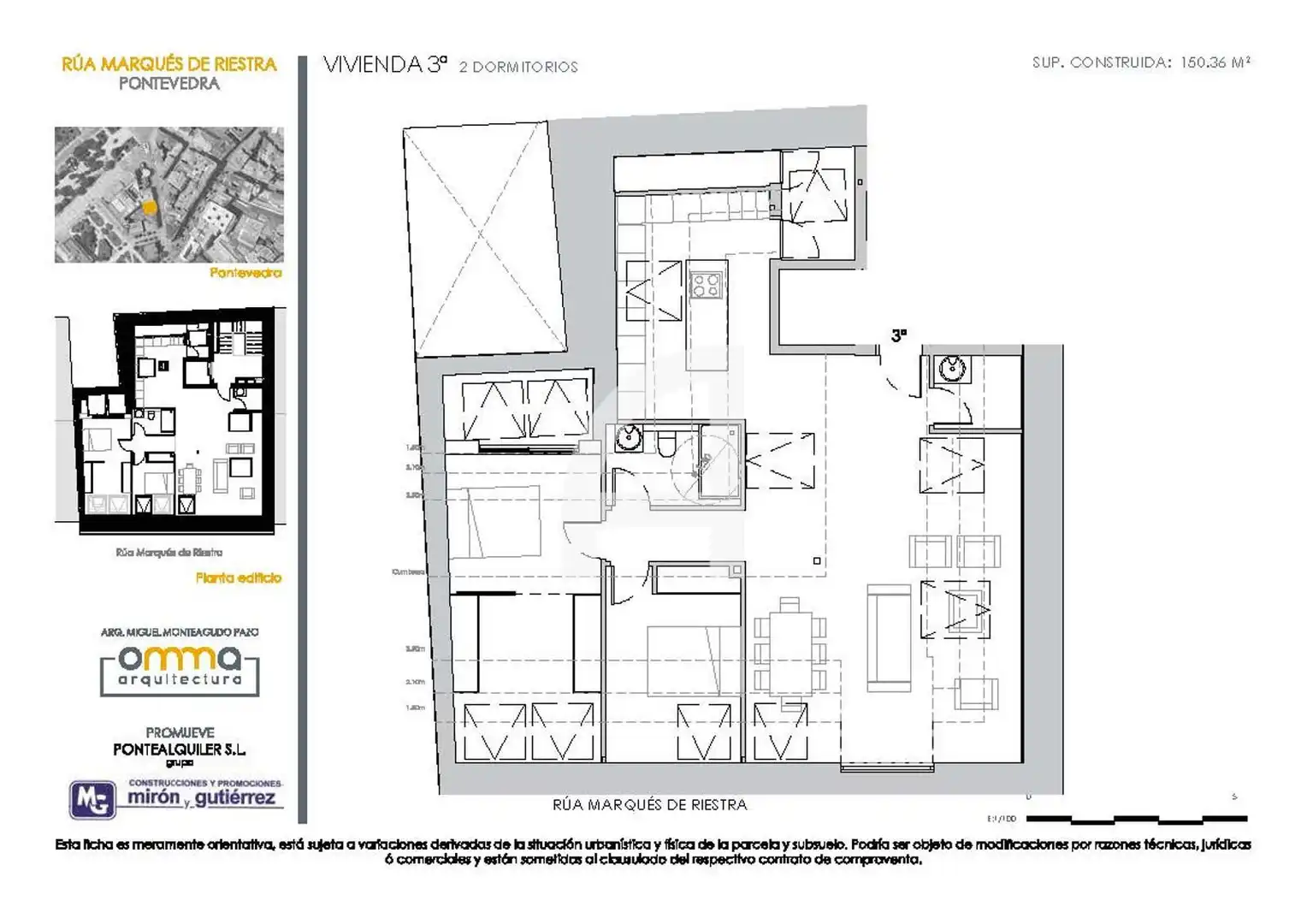 Ático en venta en Pontevedra Capital  con Calefacción, Parquet y Terraza