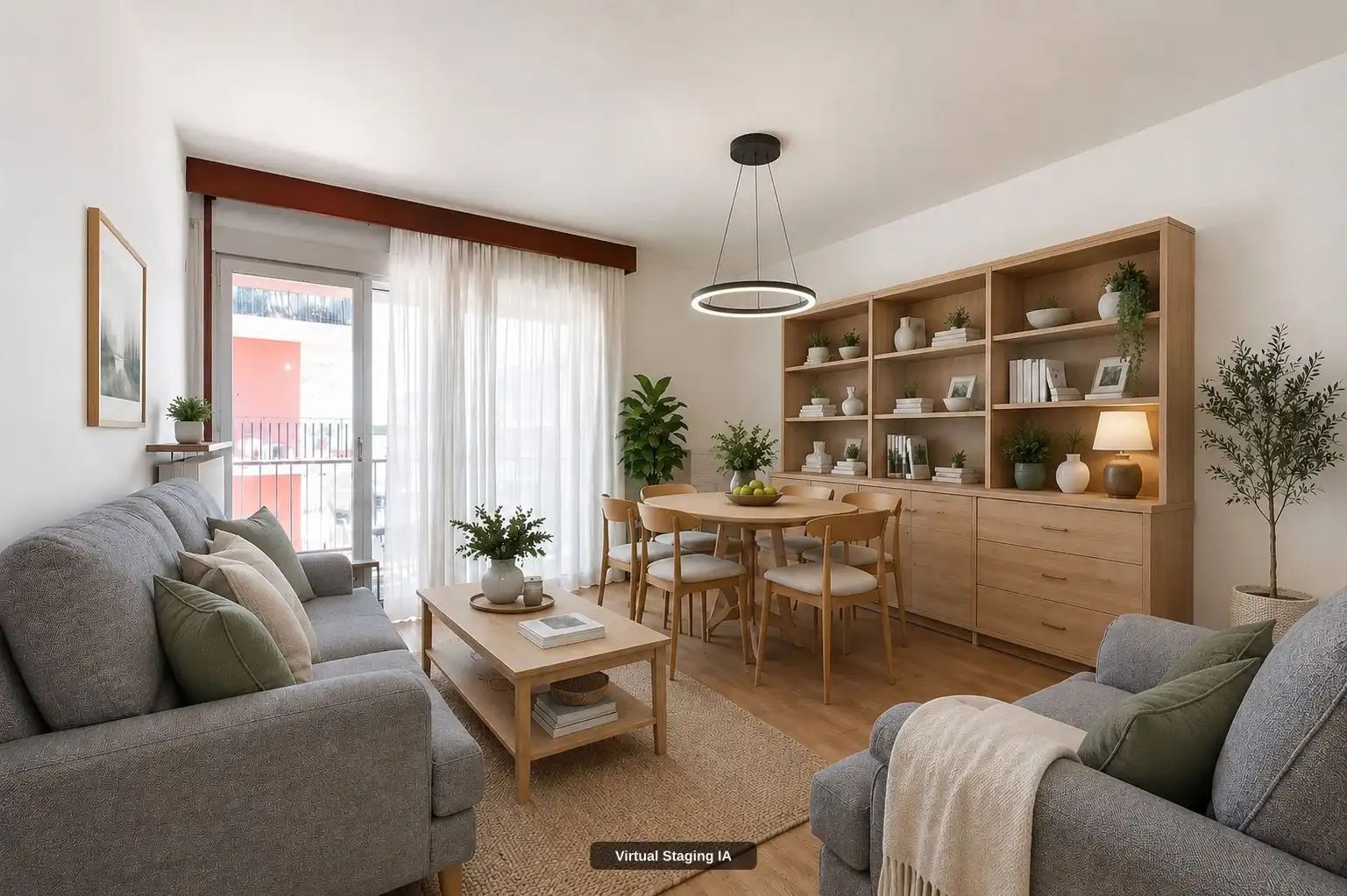 Living room of Flat for sale in Figueres  with Heating, Terrace and Furnished