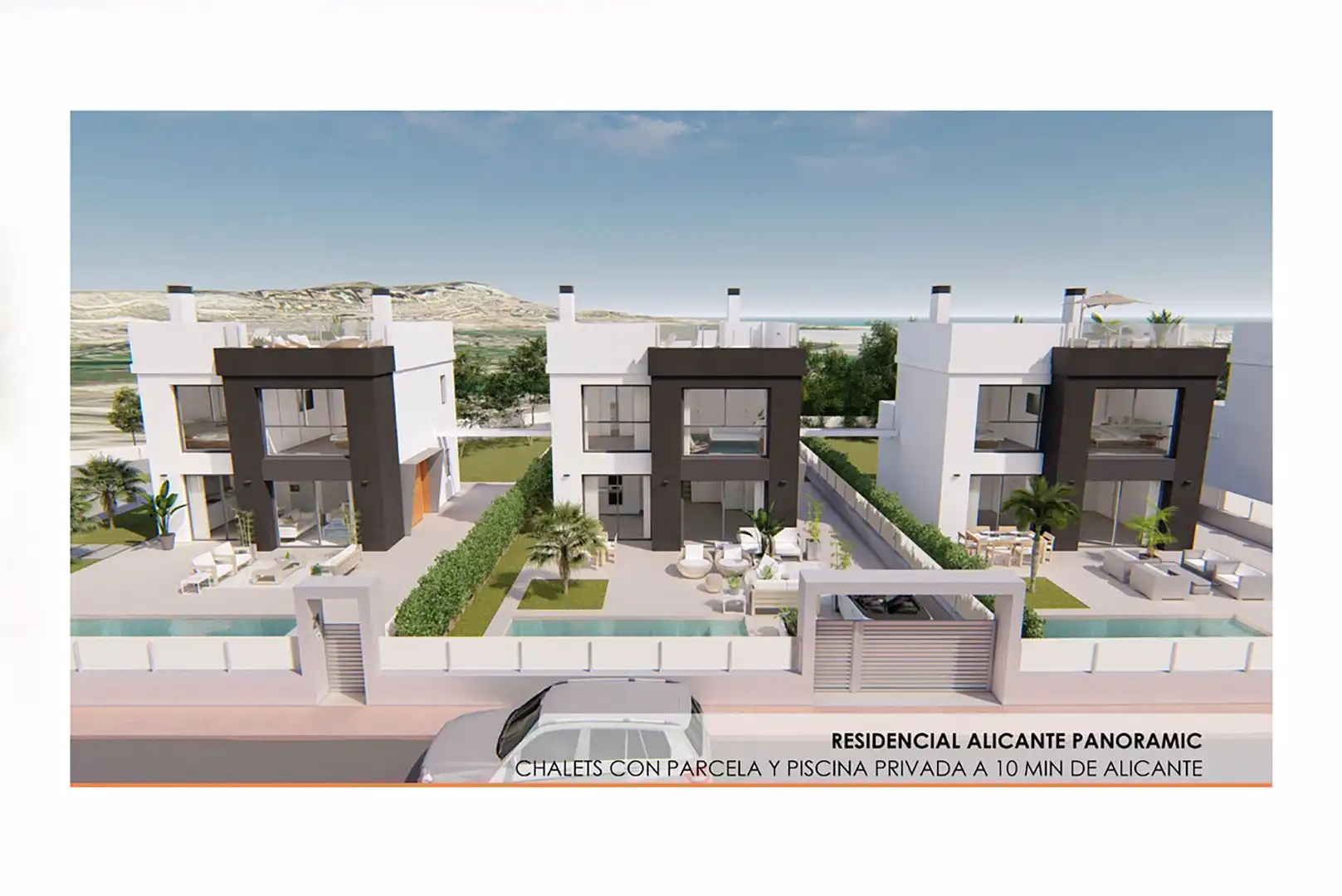 Vista exterior de Casa o chalet en venta en Mutxamel con Jardín privado, Terraza y Piscina