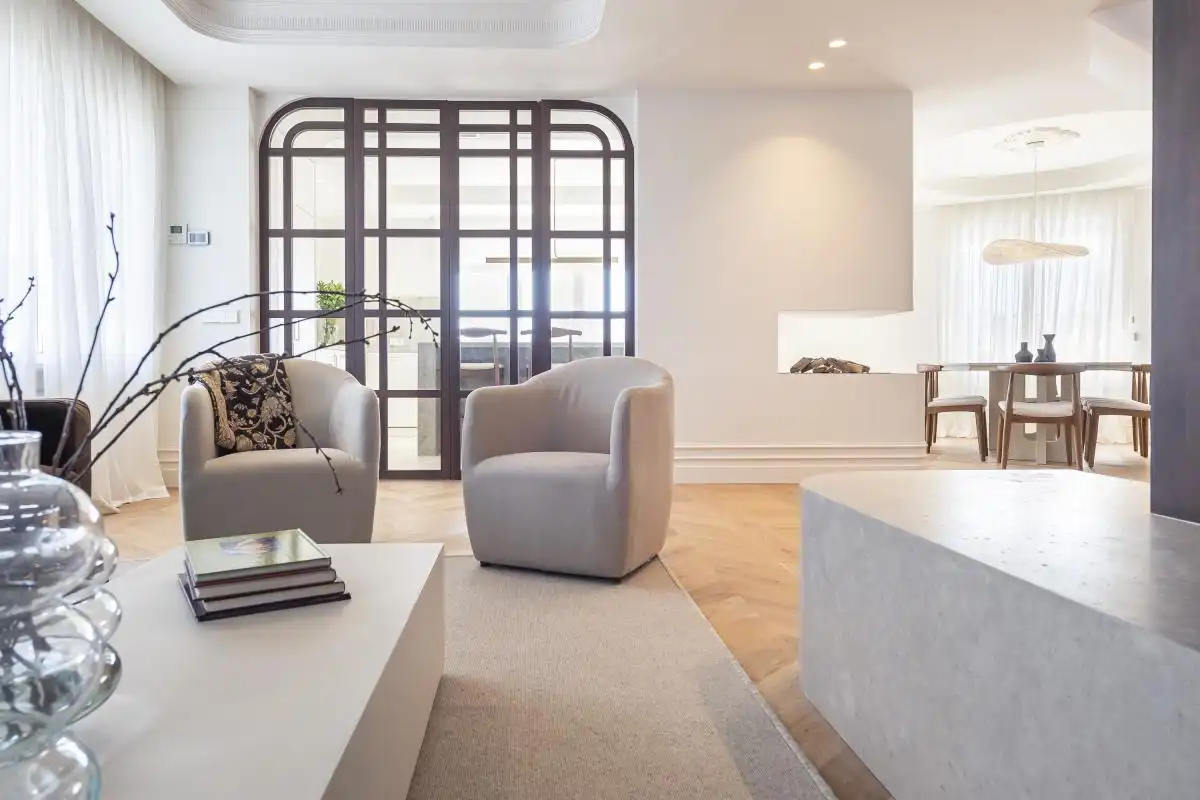 Sala d'estar de Àtic en venda en Madrid amb Aire condicionat, Calefacció i Jardí privat