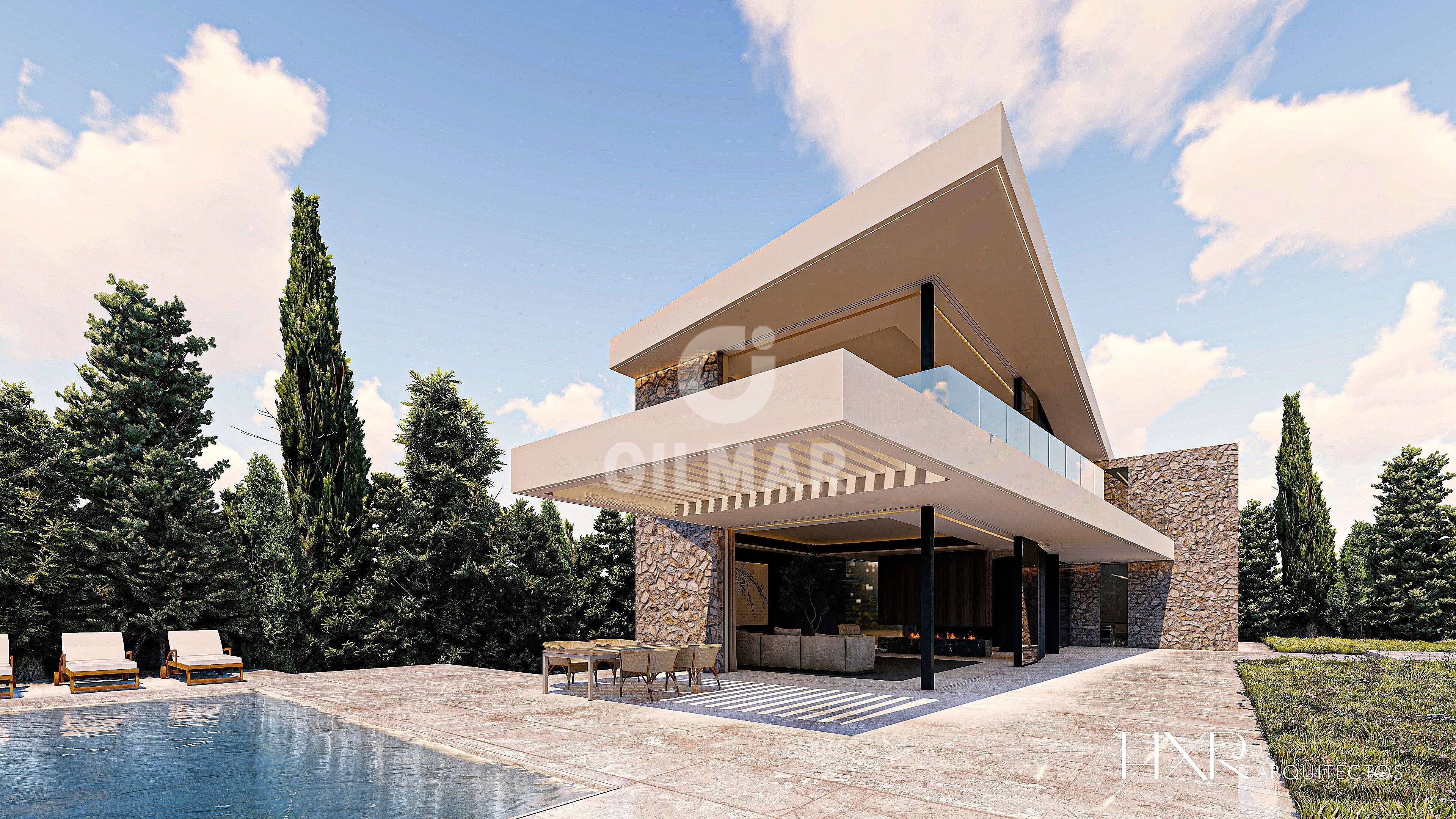 Vista exterior de Casa o xalet en venda en  Madrid Capital amb Calefacció, Jardí privat i Piscina
