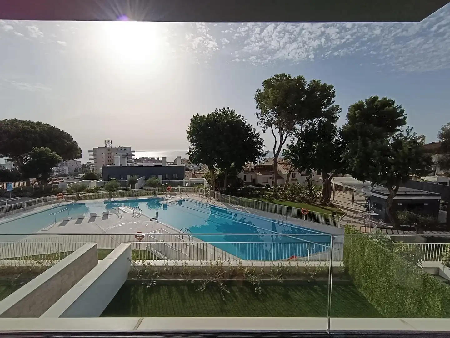 Swimming pool of Flat for rent in Torremolinos  with Air Conditioner, Heating and Private garden