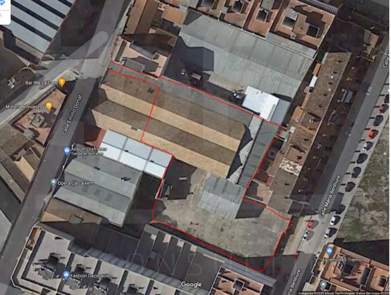 Vista exterior de Nave industrial en venta en Carcaixent