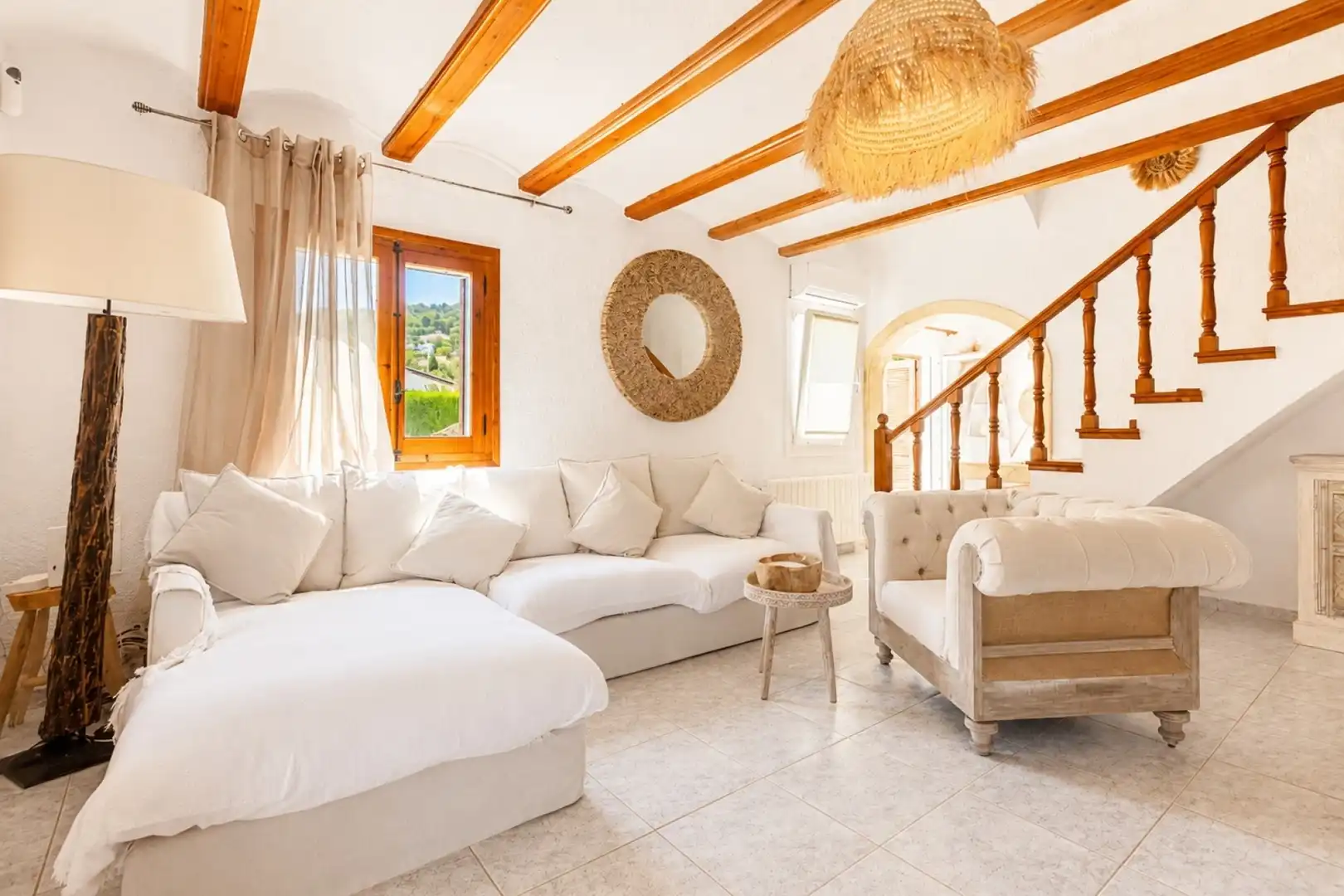 Sala de estar de Casa o chalet en venta en Jávea / Xàbia con Aire acondicionado, Calefacción y Jardín privado
