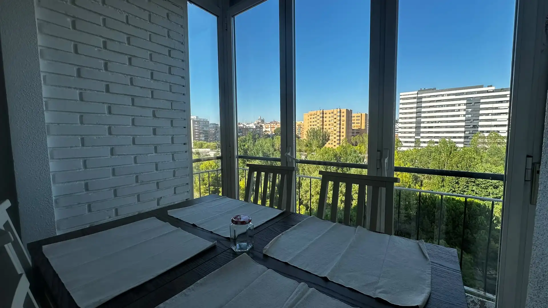 Balcony of Flat for rent in Madrid  with Heating