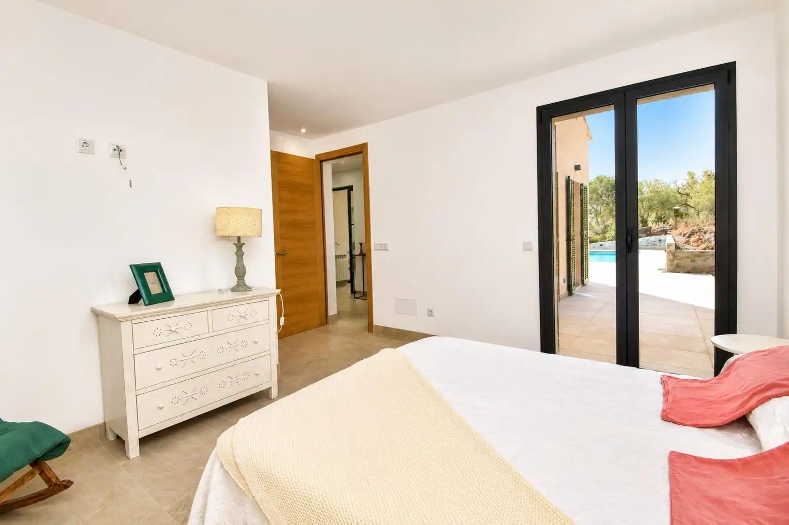 Schlafzimmer von Country house zur Miete in Búger mit Klimaanlage, Heizung und Privatgarten