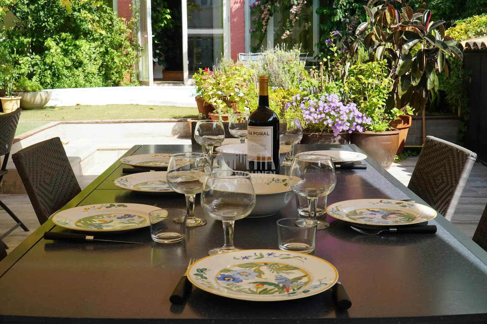 Garten von Einfamilien-Reihenhaus zum Verkauf in Gelida mit Klimaanlage, Heizung und Terrasse
