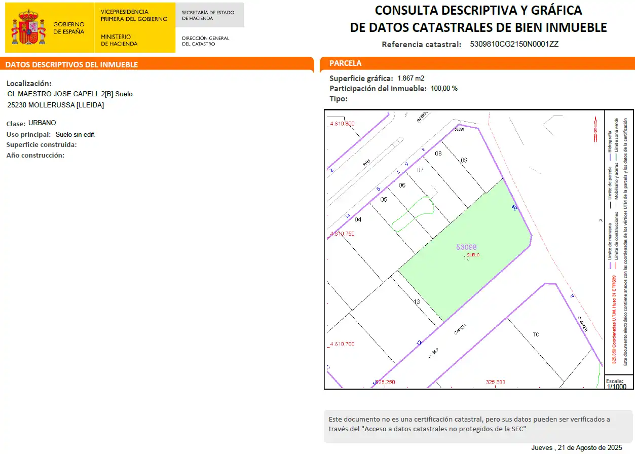 Terreno residencial en venta en del Mestre Josep Capell 2, imagen 8