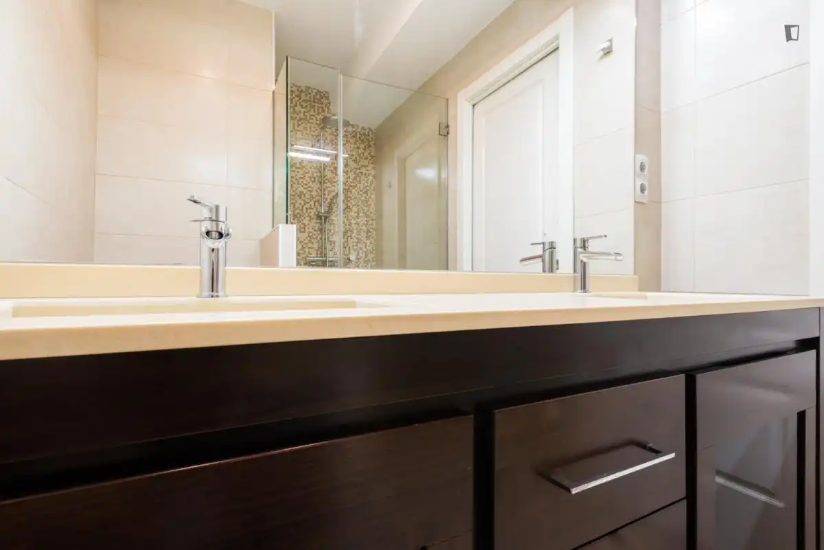 Baño de Apartamento para compartir en Madrid con Amueblado, Horno y Lavadora