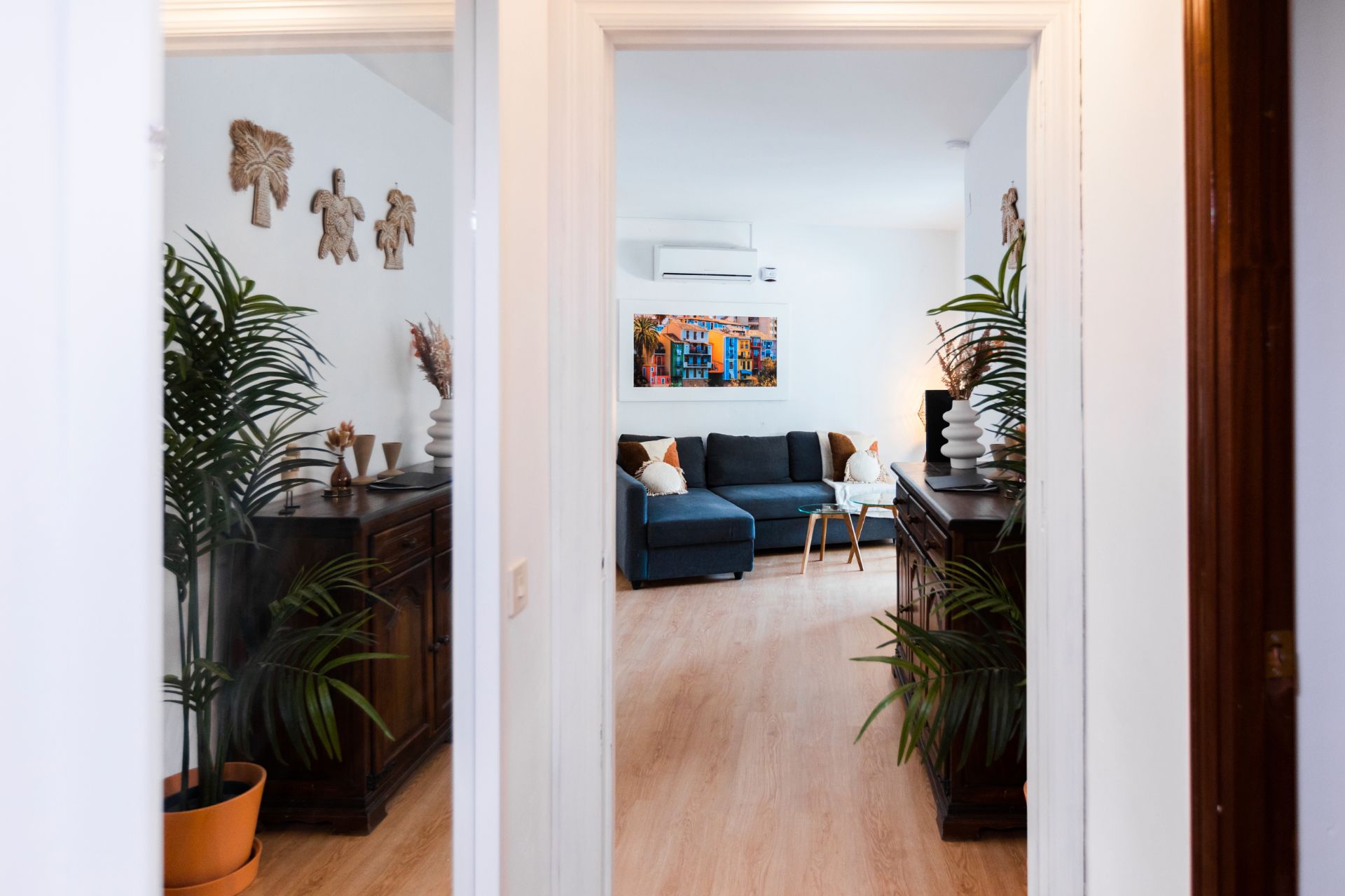 Sala d'estar de Apartament en venda en Calpe / Calp amb Aire condicionat, Terrassa i Rentadora