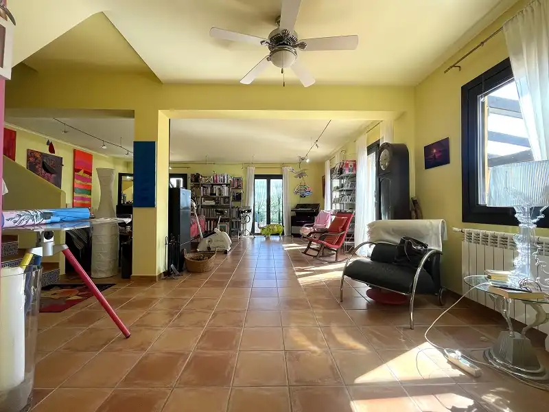 Sala d'estar de Casa o xalet en venda en Porreres amb Calefacció, Jardí privat i Terrassa