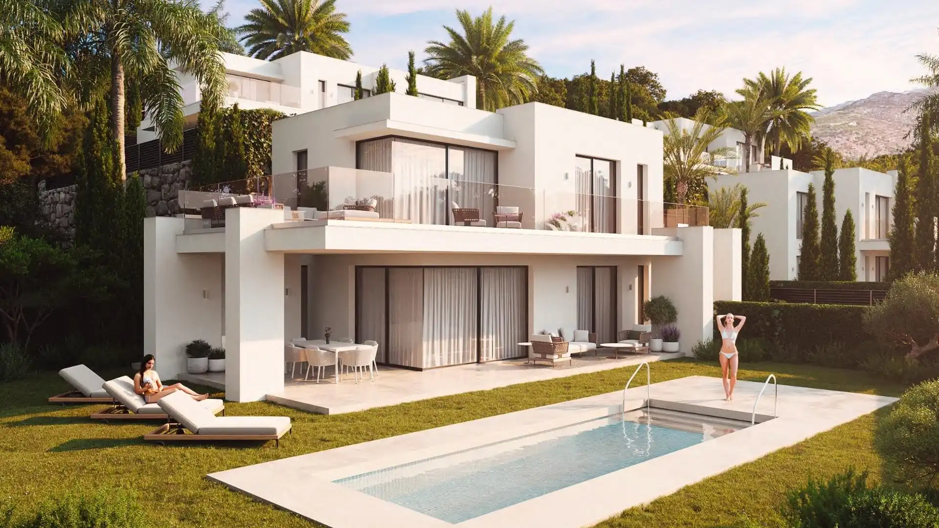 Jardín de Casa o chalet en venta en Mijas con Aire acondicionado, Jardín privado y Piscina