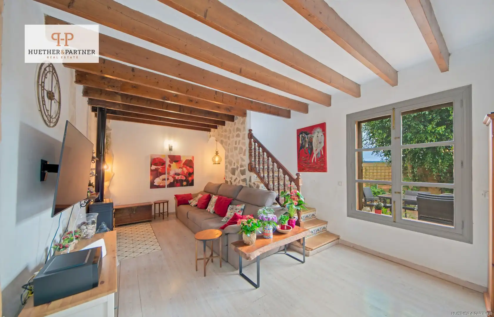 Living room of Country homes for sale in Manacor  with Air Conditioner, Heating and Furnished