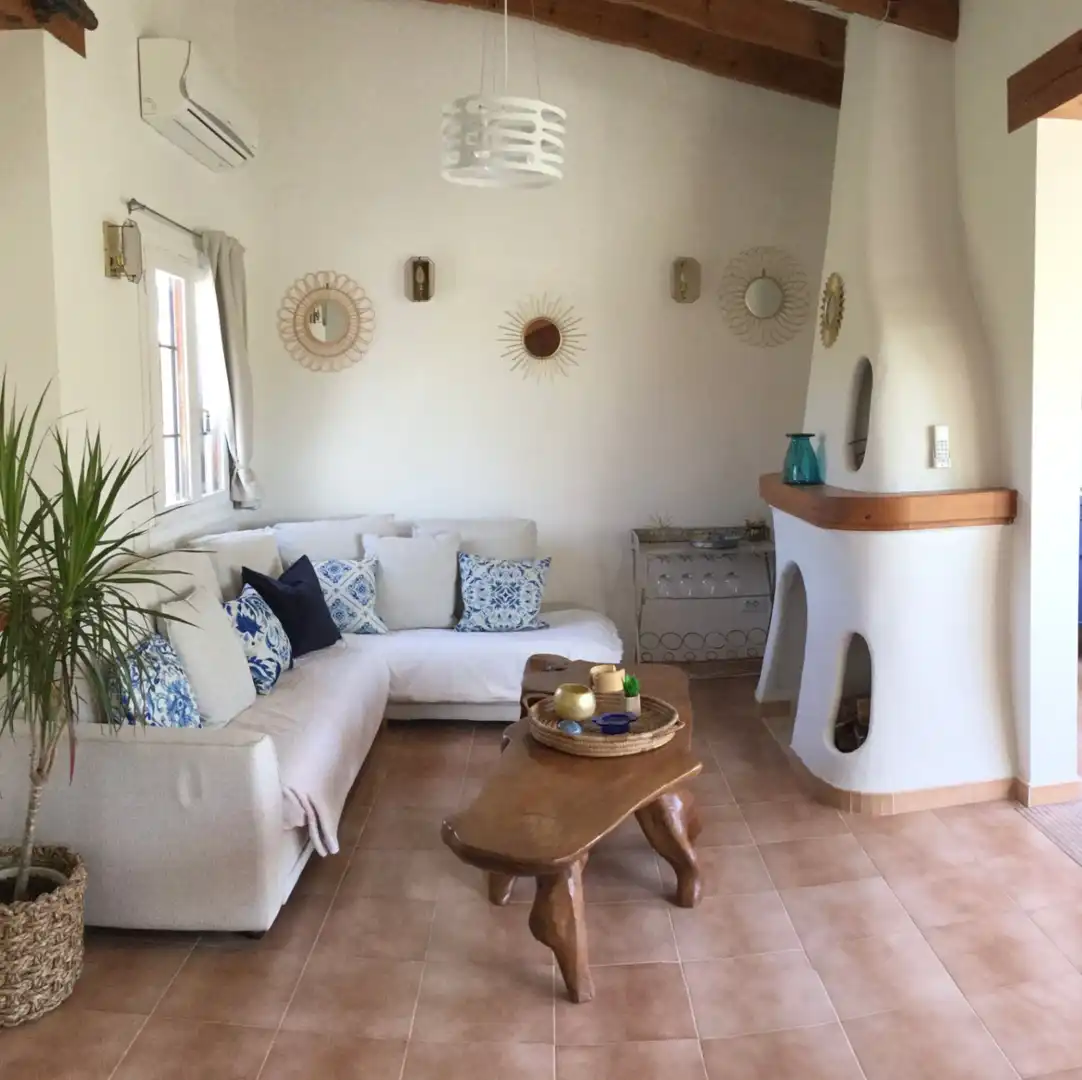 Sala d'estar de Casa o xalet en venda en Calpe / Calp amb Aire condicionat, Calefacció i Terrassa