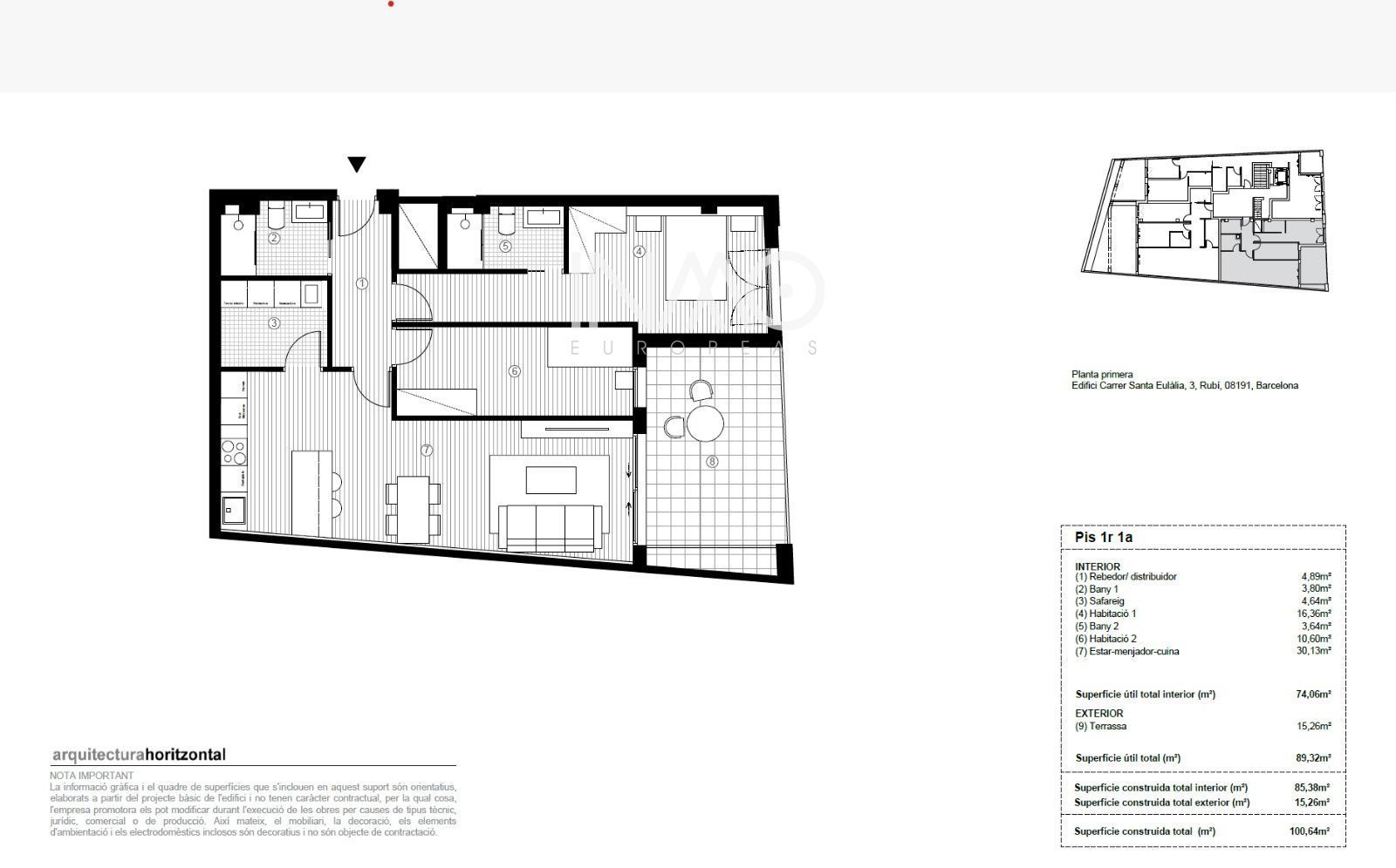 Piso en venta en Rubí con Calefacción y Terraza