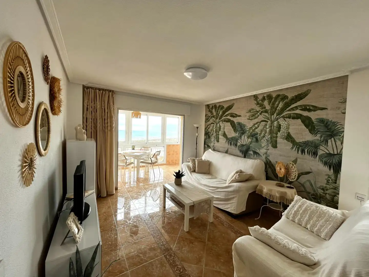 Living room of Apartments for rent in Torrevieja  with Air Conditioner, Private garden and Terrace