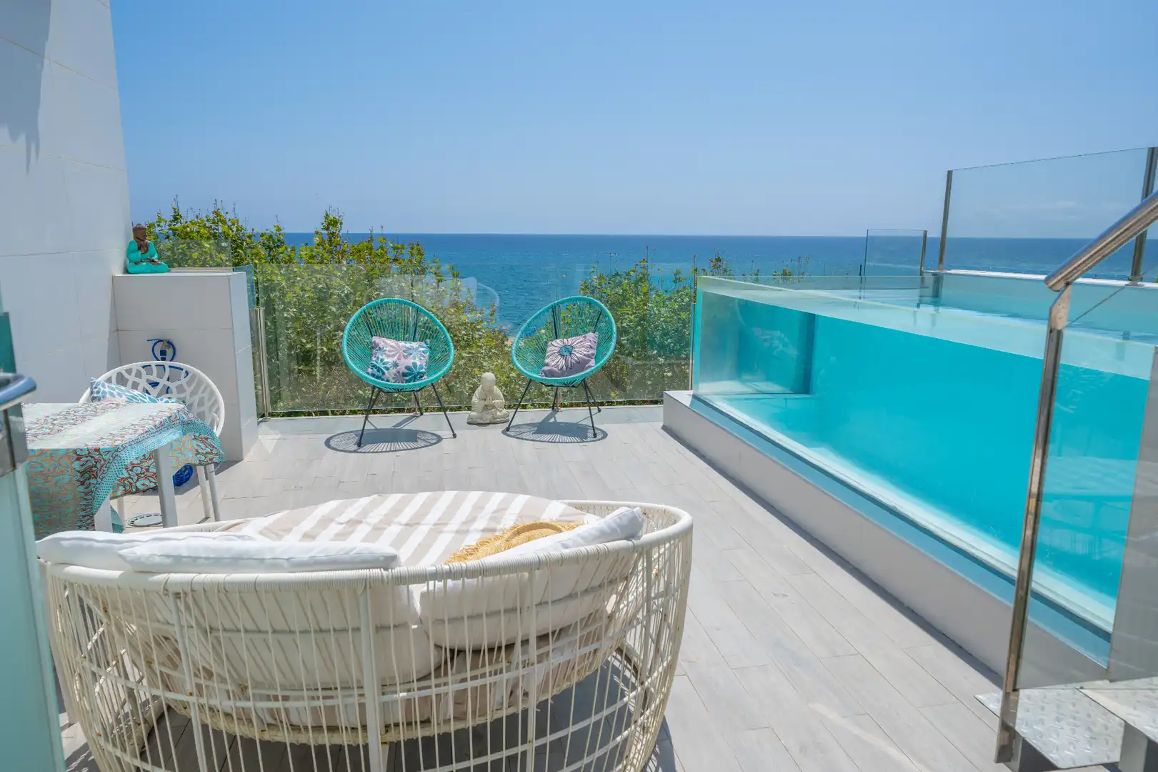 Terrasse von Dachboden zum Verkauf in Calella mit Klimaanlage, Terrasse und Schwimmbad