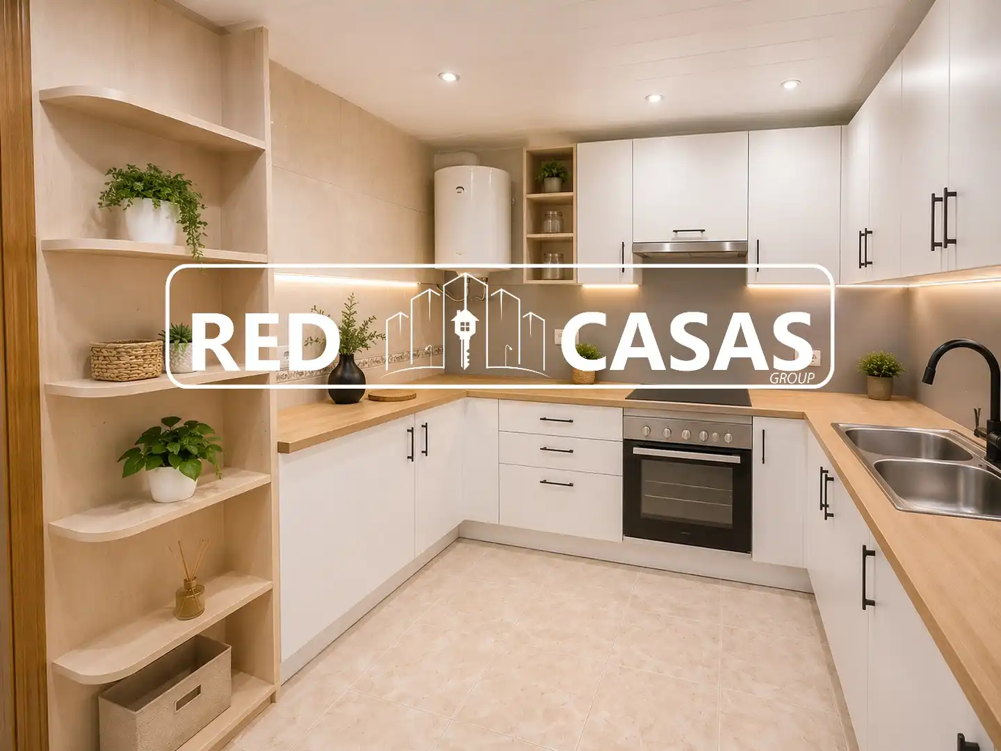 Kitchen of Flat for sale in L'Hospitalet de Llobregat  with Terrace
